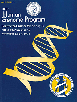 Cover of 1994 DOE Human Genome Contractors/Grantee Workshop.